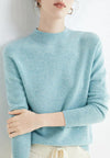Kaschmirpullover – Damenpullover mit hohem Krage us weichem Kaschmir