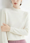 Kaschmirpullover – Damenpullover mit hohem Krage us weichem Kaschmir