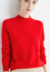 Kaschmirpullover – Damenpullover mit hohem Krage us weichem Kaschmir