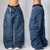 Cargo jeans - stylische baggy denim-hosen für frauen