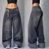Cargo jeans - stylische baggy denim-hosen für frauen