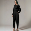 2-teiliges trendiges freizeit-outfit - modisches damenoberteil und hosen