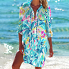 Dämmige tie-dye strandkleid - farbige sommerüberwurf