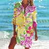 Dämmige tie-dye strandkleid - farbige sommerüberwurf
