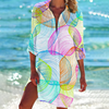Dämmige tie-dye strandkleid - farbige sommerüberwurf