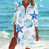 Dämmige tie-dye strandkleid - farbige sommerüberwurf