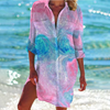 Dämmige tie-dye strandkleid - farbige sommerüberwurf