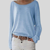 Leichtes langarmshirt – vielseitiges rundhals-damenoberteil