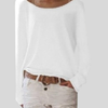 Leichtes langarmshirt – vielseitiges rundhals-damenoberteil