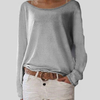 Leichtes langarmshirt – vielseitiges rundhals-damenoberteil