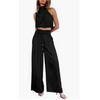 2-teiliger satin-co-ord-anzug – elegante damen bluse und hose