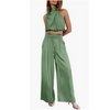 2-teiliger satin-co-ord-anzug – elegante damen bluse und hose