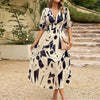 Maxikleid - elegantes damen kleid mit blumenmuster