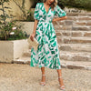 Maxikleid - elegantes damen kleid mit blumenmuster