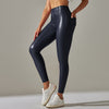 Hochtaillierte lederleggings - trendige, figurbetonte stretchhosen für damen