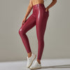 Hochtaillierte lederleggings - trendige, figurbetonte stretchhosen für damen