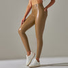 Hochtaillierte lederleggings - trendige, figurbetonte stretchhosen für damen