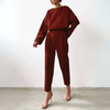 2-teiliges trendiges freizeit-outfit - modisches damenoberteil und hosen