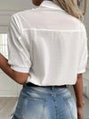 Damen blumenbestickte bluse - exquisite weisse floral design