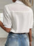 Damen blumenbestickte bluse - exquisite weisse floral design