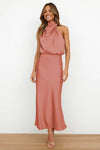 Chic halterneck-kleid - exquisite abendgarderobe für damen