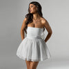Trägerloses party-kleid - elegantes kurzes kleid für damen