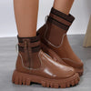 Stilvolle damen-boots – moderne stiefel mit elastischem schaft, reissverschluss und robuster sohle