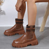 Stilvolle damen-boots – moderne stiefel mit elastischem schaft, reissverschluss und robuster sohle
