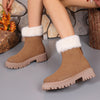 Warme damen slippers - winterstiefel mit plüschfutter und robuster sohle