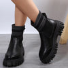 Stilvolle damen-boots – moderne stiefel mit elastischem schaft, reissverschluss und robuster sohle