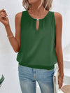 Ärmellose bluse – schicke damenbluse mit schlitzdetail