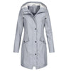 Damen wasserfester regenmantel - stylische longline outdoor jacke