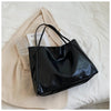 Geräumige leder schultertasche - stylish tote für damen