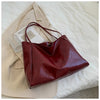 Geräumige leder schultertasche - stylish tote für damen