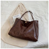 Geräumige leder schultertasche - stylish tote für damen