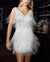 Glänzendes fransen-kleid - elegante abendmode für damen