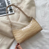 Krokodil-textur handtasche - elegante schultertasche für damen