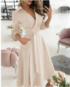 Schmetterlingsdruck-wickelkleid - elegante kleidung für alle anlässe