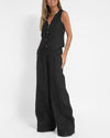 2-teilige leinenweite hose & weste - stilvolle damen sommer-outfit