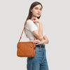 Leder crossbody bag - elegante posttasche für frauen