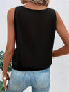 Ärmellose bluse – schicke damenbluse mit schlitzdetail