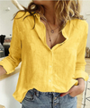 Leinenbluse - lockeres button-up top für damen