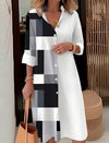 Hemdkleid - schickes damenhemdkleid mit geometrischem muster