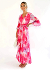 Maxi kleid - elegantes langes pinkes damenkleid