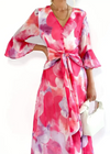 Maxi kleid - elegantes langes pinkes damenkleid