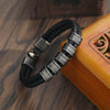 Personalisierbares, graviertes lederarmband für männer - mit deinem namen