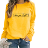 Oversized sweater - damen 'shine your light' casual sweatshirt