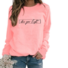 Oversized sweater - damen 'shine your light' casual sweatshirt