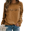 Oversized sweater - damen 'shine your light' casual sweatshirt