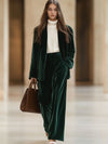 Samte blazer und hose - elegante damenanzug kombination